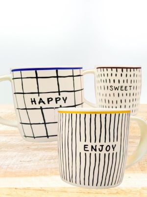 TAZA DE CERAMICA C/ DISEÑO 430ML ART 28142 IAÑ