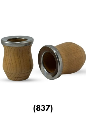 MATE ALGARROBO LUSTRADO C/VIROLA ACERO ART 837 FAÑ