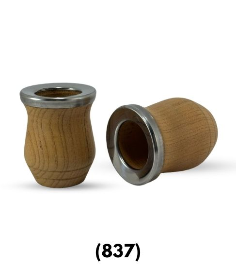 MATE ALGARROBO LUSTRADO C/VIROLA ACERO ART 837 FAÑ
