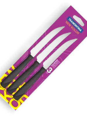 CUCHILLO X3 4" TRAMONTINA NEW KOLOR NEGRO ART 23160/304 DAÑ