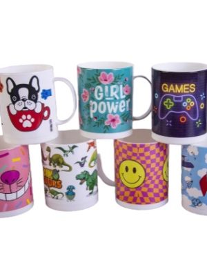 TAZA RECTA PLÁSTICA ESTAMPADA ART 4518 CAN