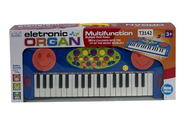 ORGANO MUSICAL MULTIFUNCION EN CAJA 52CM ART B809702/3702A