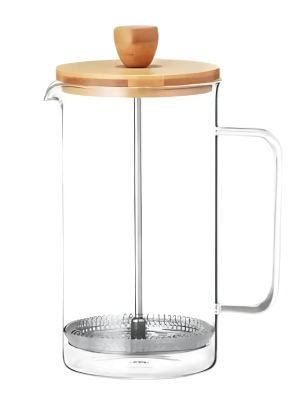CAFETERA C/EMBOLO TAPA BAMBU C/ASA 600ML ART 2499-18 HAÑ