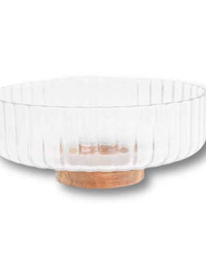 BOWL DE VIDRIO 9X20,5CM C. BASE ACACIA ART CA6390 IAÑ