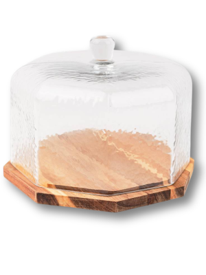 TORTERA DE VIDRIO 18X25CM C.BASE ACACIA ART NS320616 IAÑ