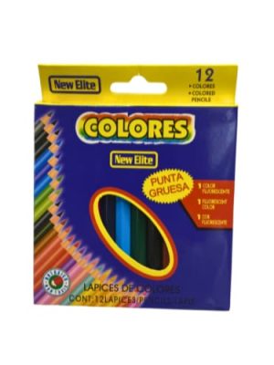 LAPIZ COLOR X 12 NEW ELITE CORTO ART 3.5-12/77107-2 AAÑ