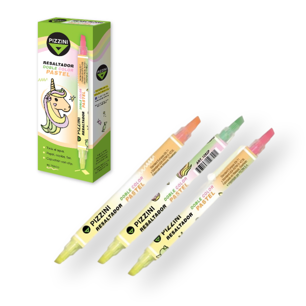RESALTADOR DOBLE PASTEL PTA BISELADA XUNID 1282PX1BCS AAÑ