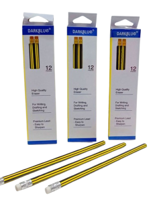 LAPIZ NEGRO C/GOMA X 12 EN CAJA DARKBLUE ART J77133 AAÑ