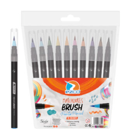 MARCADORES BRUSH X10 PUNTA PINCEL 403800-10 AAÑ