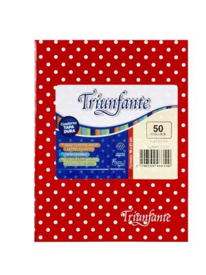 CUADERNO TRIUNFANTE X 50 HJS T/DURA RAYA LUN ROJO 465123 AAÑ