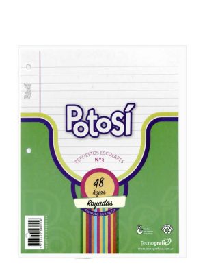 REPUESTO POTOSI X48 HJS RAYADO ESCOLAR Nº3 ART 569111 AAÑ