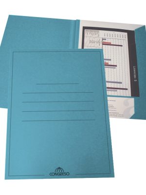 CARPETA CONGRESO A4 PRESENT 170 GRS CELESTE ART 511413 AAÑ