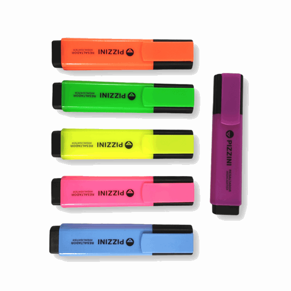 RESALTADOR PIZZINI PUNTA BISELADA FLUO VARIOS 1280 AAÑ