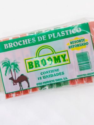 BROCHE PLÁSTICO REFORZADOS X12UNIDADES BROOMY 0140/0009 HAÑ