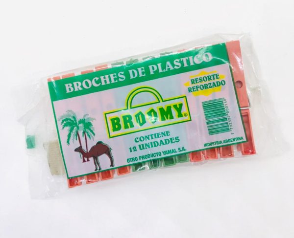 BROCHE PLÁSTICO REFORZADOS X12UNIDADES BROOMY 0140/0009 HAÑ