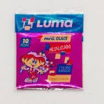 PAPEL GLACE 10X10CM METALIZADO LUMA XUNID (10HJS) EAN