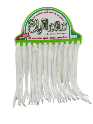 CORDONES BLANCO LARGO 80CM P/12PARES ART 227 JAÑ