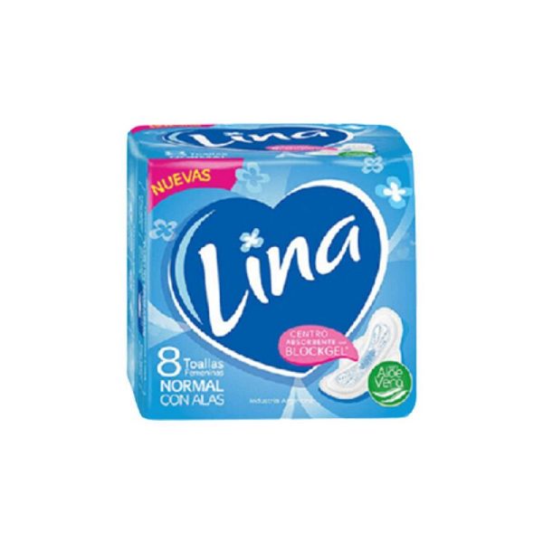 TOALLA FEMENINA LINA C/ALAS X8 ART 355 DAÑ