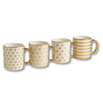 TAZAS C/ DETALLES DORADOS VARIOS DISEÑOS ART RM26-7 IAÑ
