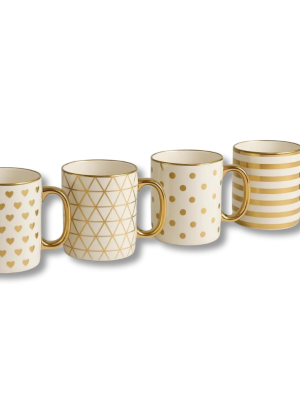 TAZAS C/ DETALLES DORADOS VARIOS DISEÑOS ART RM26-7 IAÑ