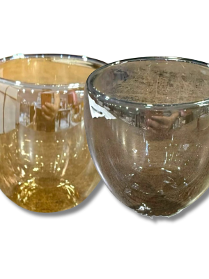 TAZA DOBLE VIDRIO S/ASA TORNASOLADA COLOR 250CC RM26-6 IAÑ