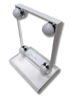 ESPEJO MAQUILLAJE C/4 LAMPARAS Y BASE 24CM ART YW-5528 IAÑ