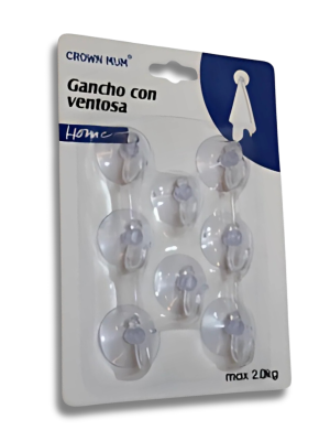 GANCHO CON VENTOSA 8 PCS ART AB-30528 IAÑ
