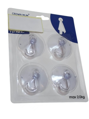 GANCHO CON VENTOSA 4 PCS ART AB-30530 IAÑ