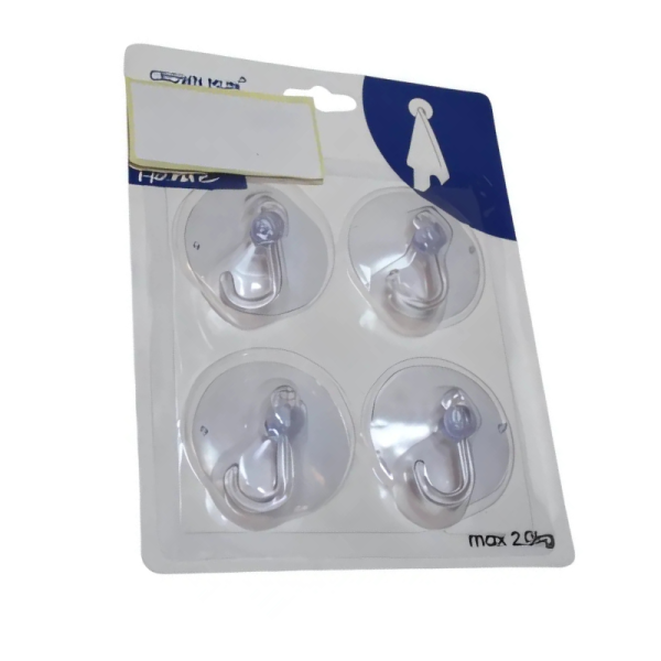GANCHO CON VENTOSA 4 PCS ART AB-30530 IAÑ