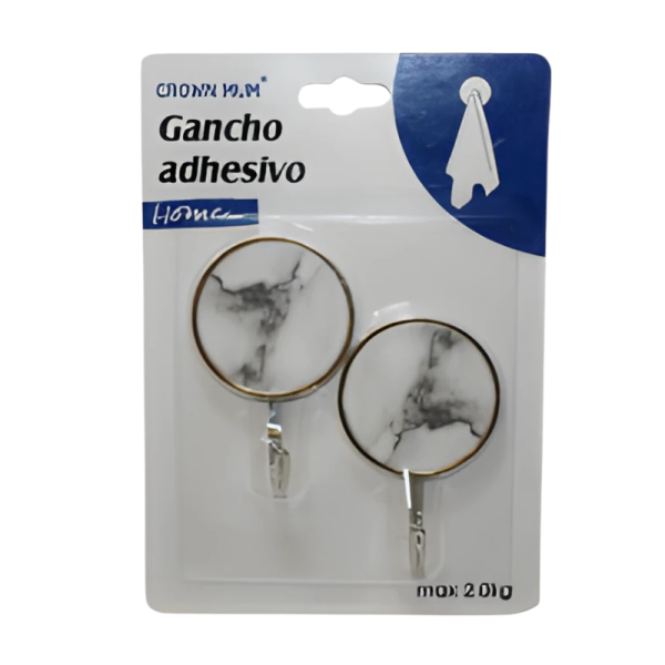 GANCHO ADHESIVO CIRCULAR 2 PCS ART AB-30522 HAÑ
