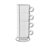 SET POCILLOS CAFÉ PLUMAS X4UNI ART 4925630 IAÑ