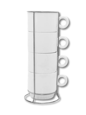SET POCILLOS CAFÉ PLUMAS X4UNI ART 4925630 IAÑ