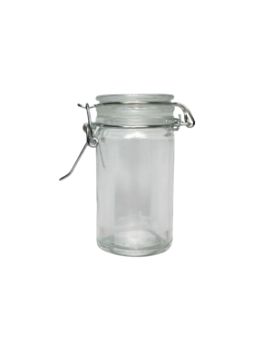 FRASCO DE VIDRIO TAPA CLIP 12X6 DL10479 IAN