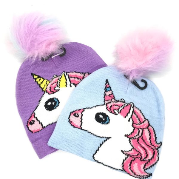 GORROS UNICORNIO CON POMPON ART M18B CAN