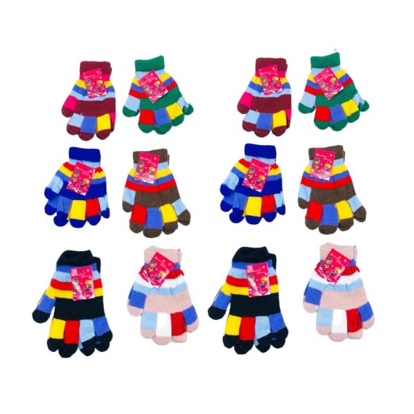GUANTE INFANTIL RAYADO 15CM ART 17248 FAN