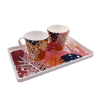 SET BANDEJA + DOS TAZAS CONICAS ART 4547 IAM