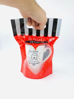 TAZA CONICA GRANDE + PACKAGING TEMATICO AAN