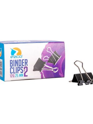 BINDER CLIPS NEGRO 25MM Nº2 EZCO X CAJITA 12UNID 520302 JAN