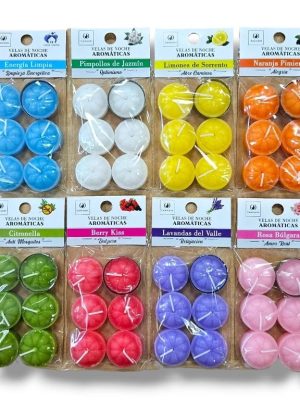 VELAS DE NOCHE AROMATICAS X6UNI ART 008B GAÑ