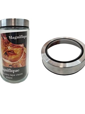 FRASCO VIDRIO TAPA VISORA METÁLICA 1000ML FG111549 JAN