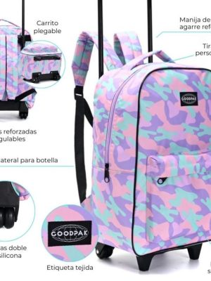MOCHILA GOODPAK CARRITO CAMUFLADO PASTEL 17" ART 37496 KAN