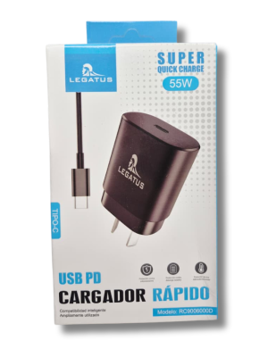 CARGADOR RAPIDO TIPO C A TIPO C LEGATUS ART RC9006000D IAÑ