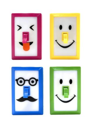 INTERRUPTOR LED CARA SONRIENTE 11X7CM ART AE50028 GAN