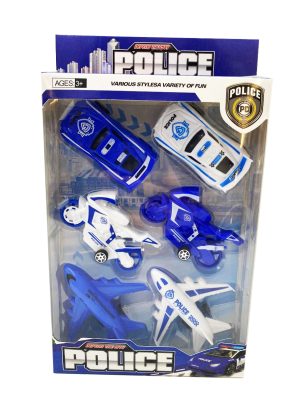 SET VEHICULOS POLICIA X6UNI 27X17X4CM ART 54691 FAÑ