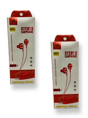 AURICULAR ECONOMICO C/CABLE ROJO RE1008 HAN