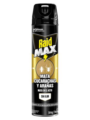 RAID MAX REPELENTE MATA CUCA ARAÑAS Y 360ML 355159/1017