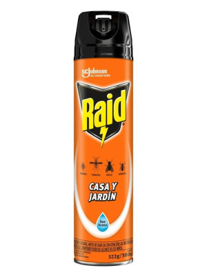 INSECTICIDA RAID CASA Y JARDIN AERO 380ML 368914/1089 JAN