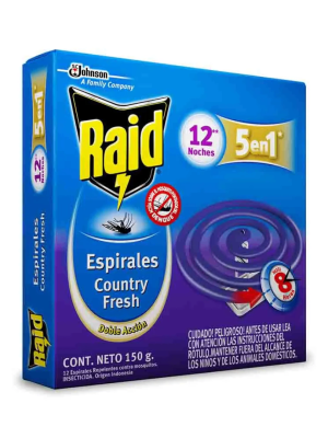 RAID REPELENTE ESPIRALES X12UNID COUNTRY 324098/1275