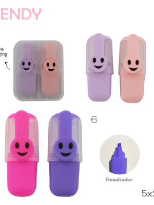 RESALTADOR TRENDY SMILE X2 ART 17157/ 17173  BAÑ