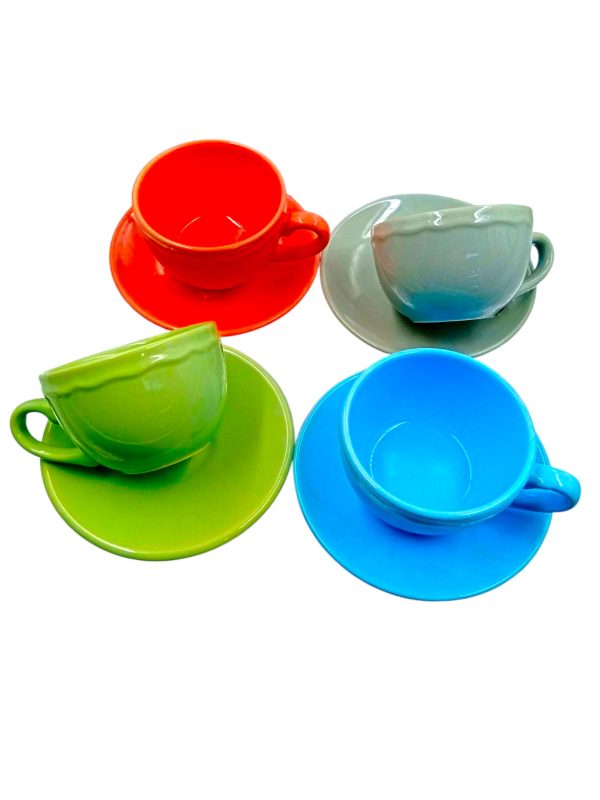 TAZA DE CAFÉ POCILLO+PLATO DE CAFE ART TR0216+TR0217 IAN